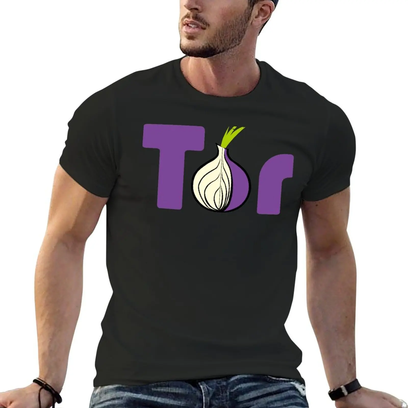 Tor Browser Logo T-Shirt plain tops customizeds mens workout shirts