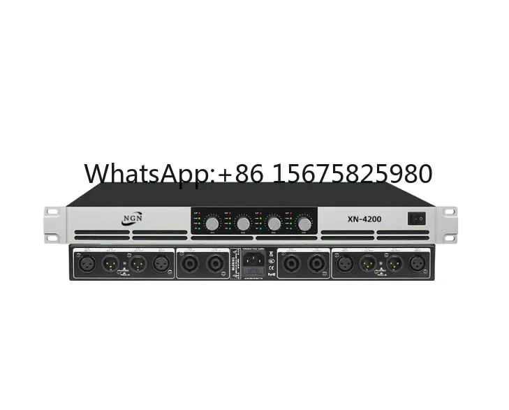Professional 4 Channel Pure Post Stage Power Amplifier High Power Digital Amp for KTV Home Stage Meeting Audio System