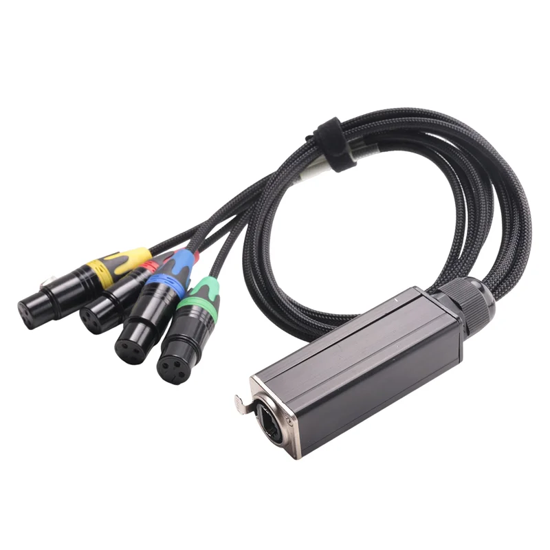 A40Z-1 Pair XLR 4-Channel 3-Pin Multi Network Stage And Studio Connection, XLR Male And Female Cable Stage Audio RJ45