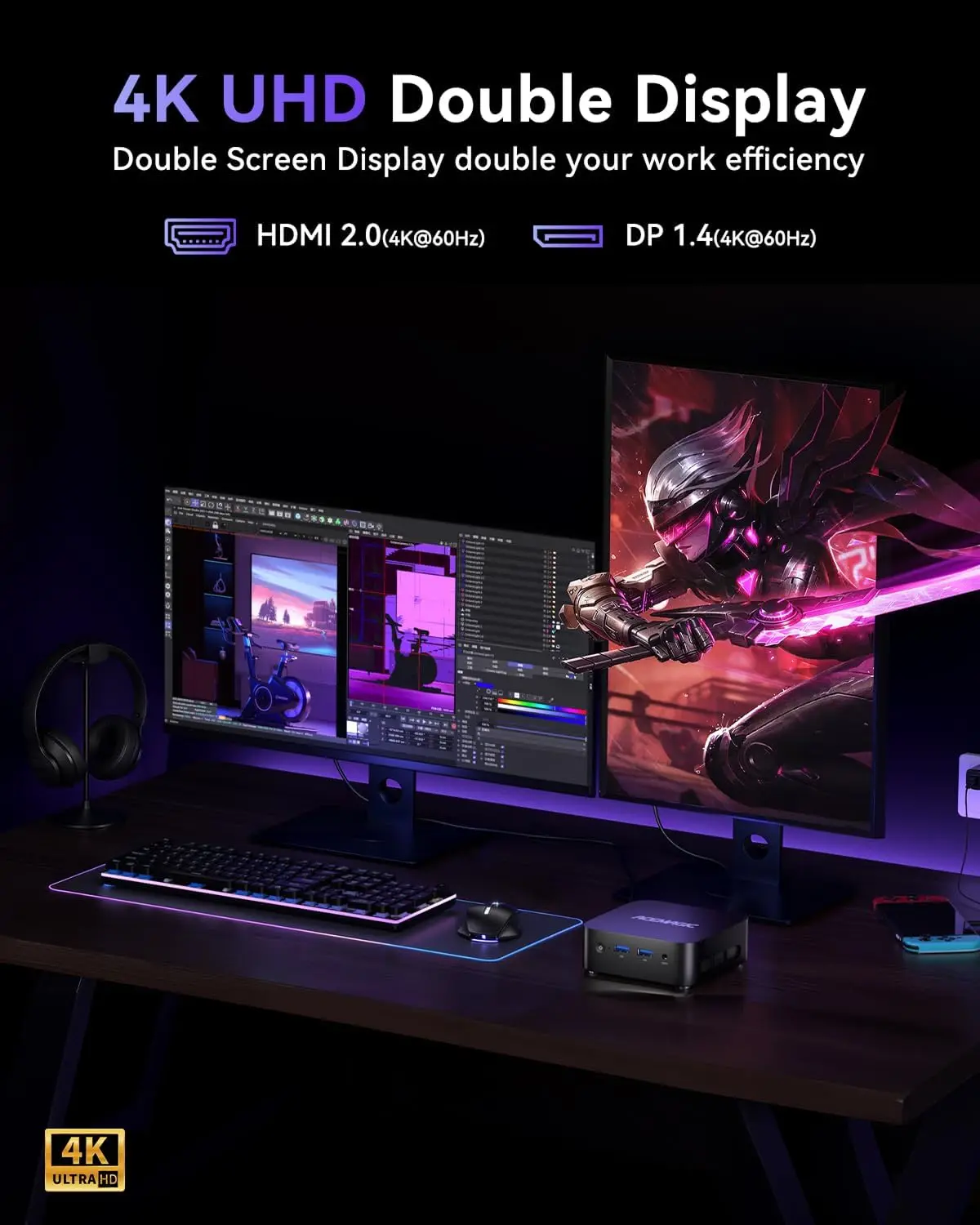 KAMRUI كمبيوتر صغير S1 N97 16GB DDR4 512GB M.2 SSD كمبيوتر صغير مع W11 PRO WiFi6 BT5.2 4K كمبيوتر مكتبي صغير العمل كمبيوتر الأعمال