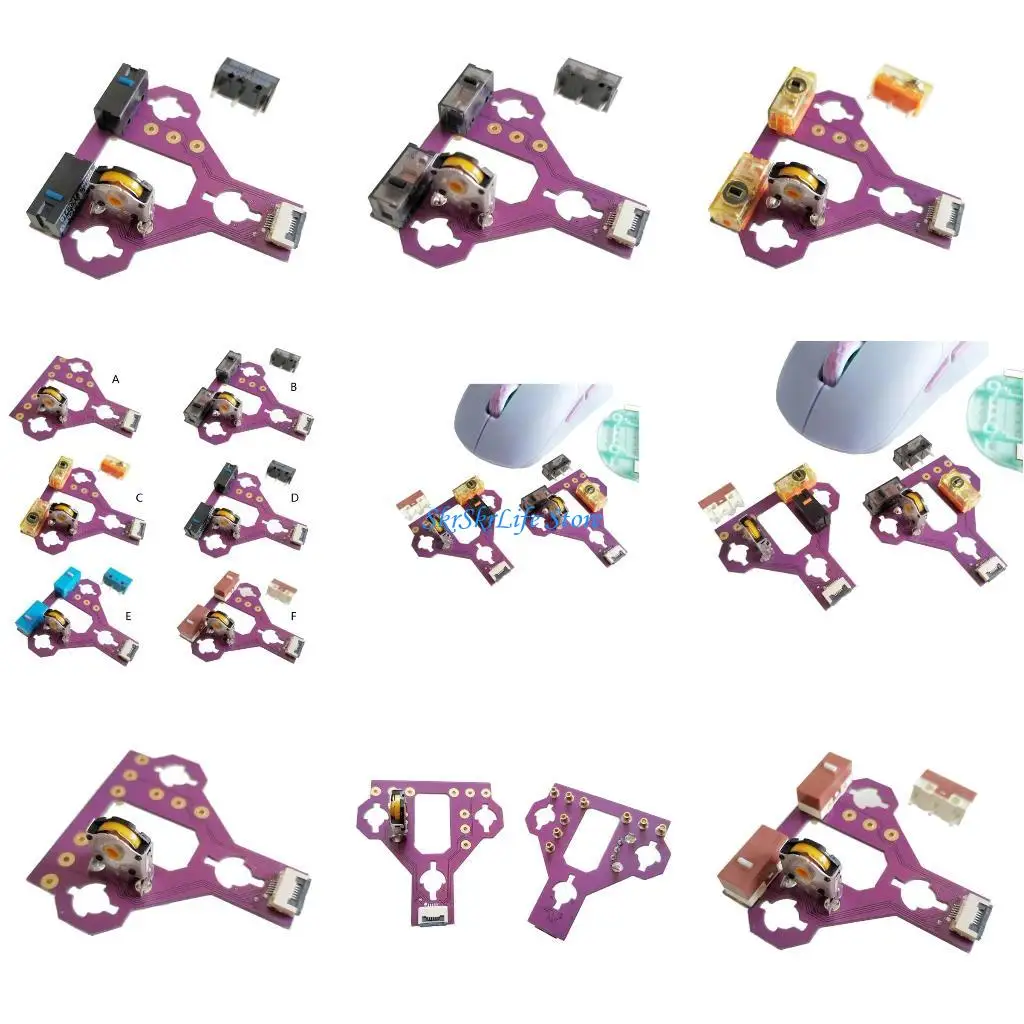 

E65E Mouse Motherboards Button Board Replaces for Xtrfy M8W Mouse Mainboard