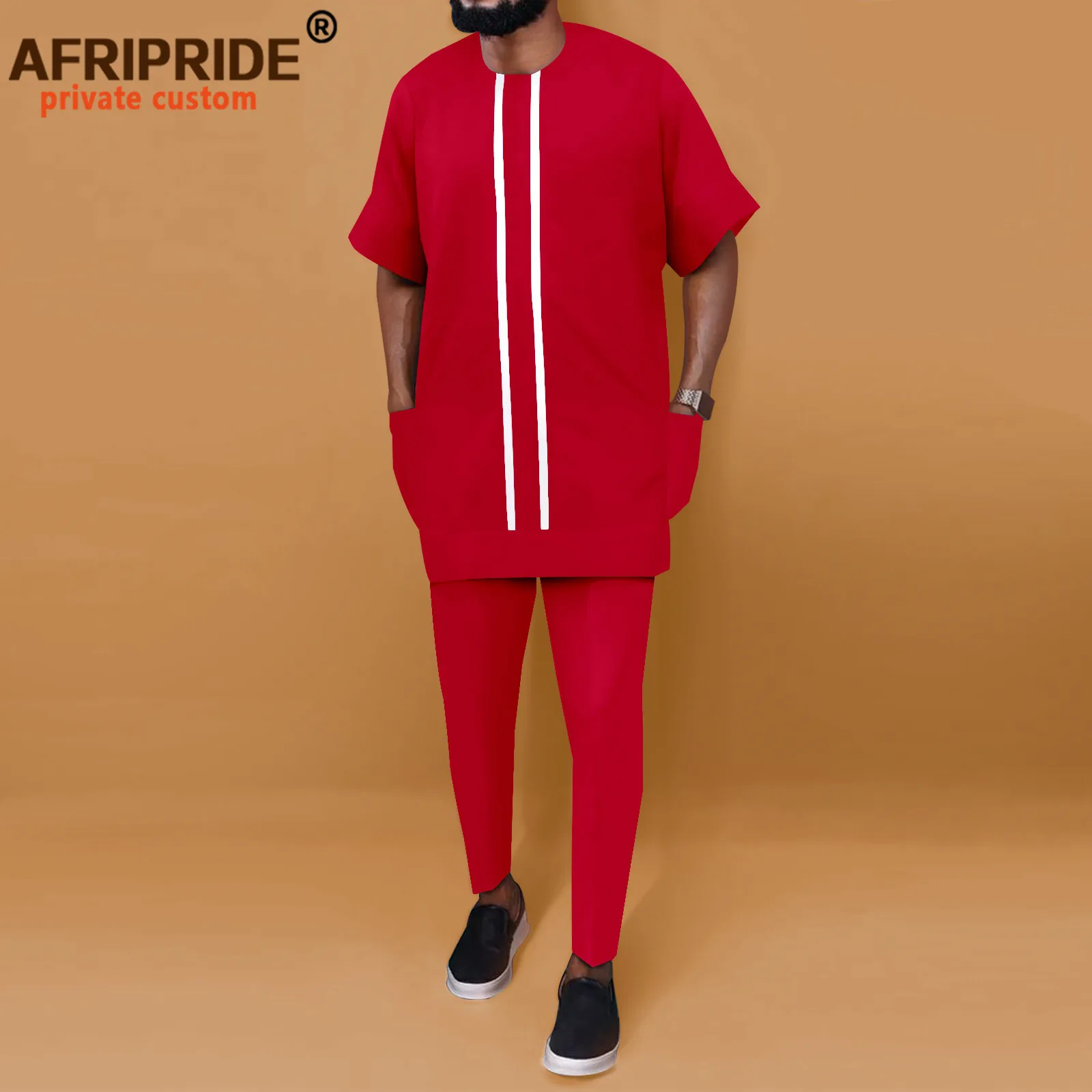 African Suits for Men Shorts Sleeve Dashiki Tops and Pants Sets Ankara Tracksuit Plus Size Shirts Tribal Outfits A2216090