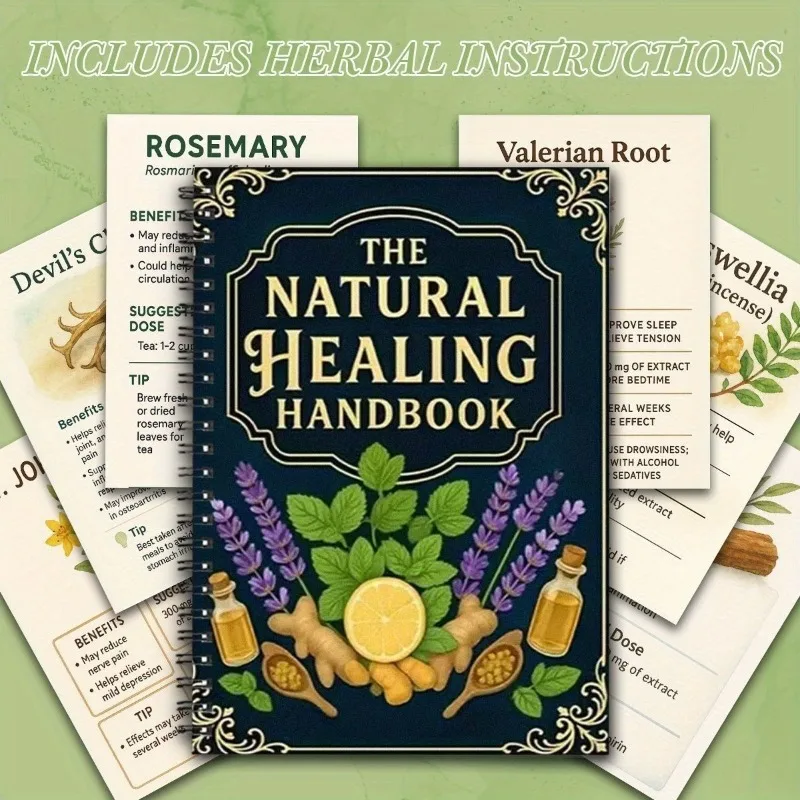 Manual of Natural Healing: Herbal Essential Oil Diet, Ancient Home Care, Self-healing, Simple Health Book