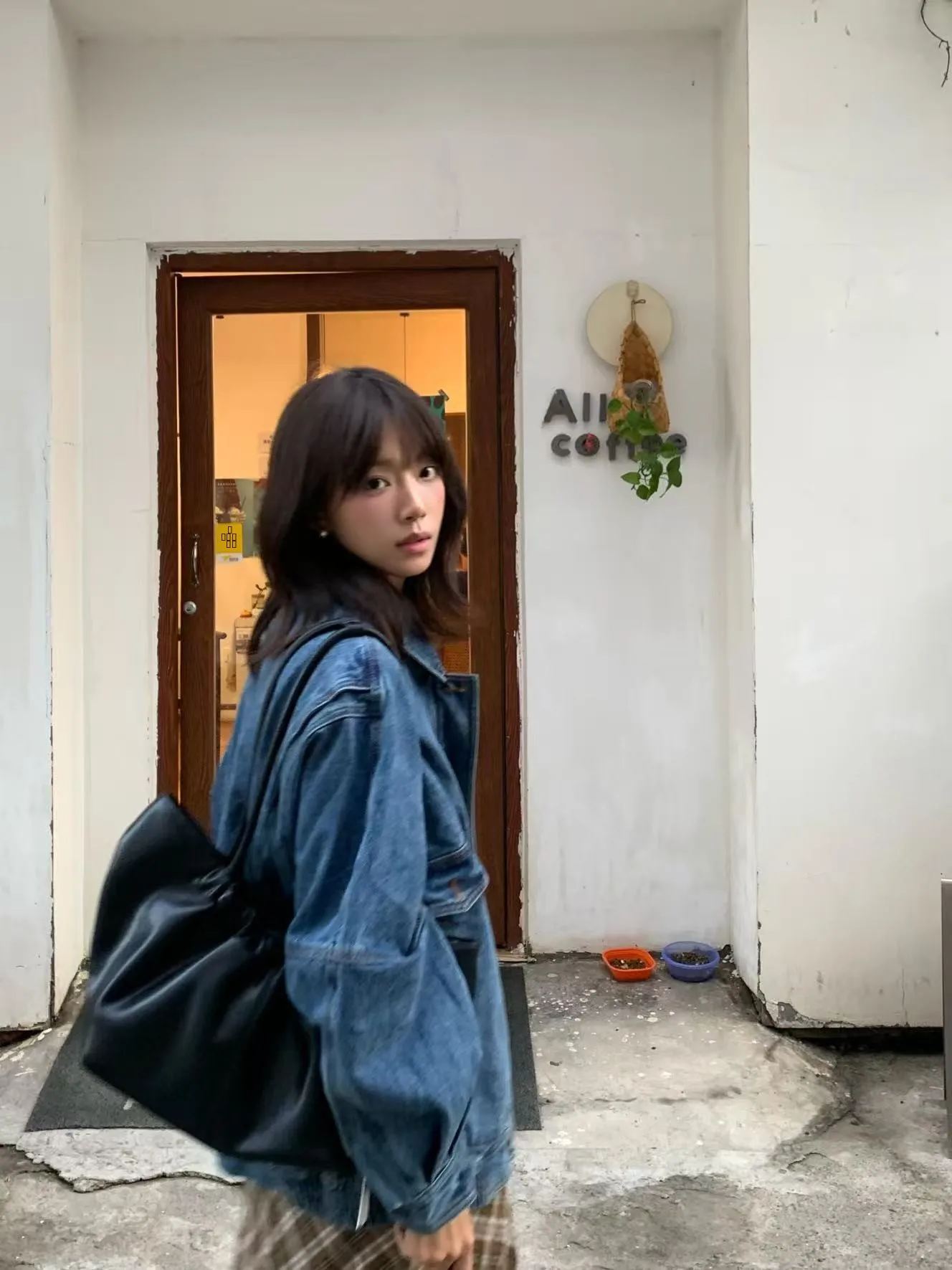 

Waed Denim Pilot Jaet Women's Collar Stand up Outerwear Casual Sle Loose Fit Full Cotton Sve Long Button Closure