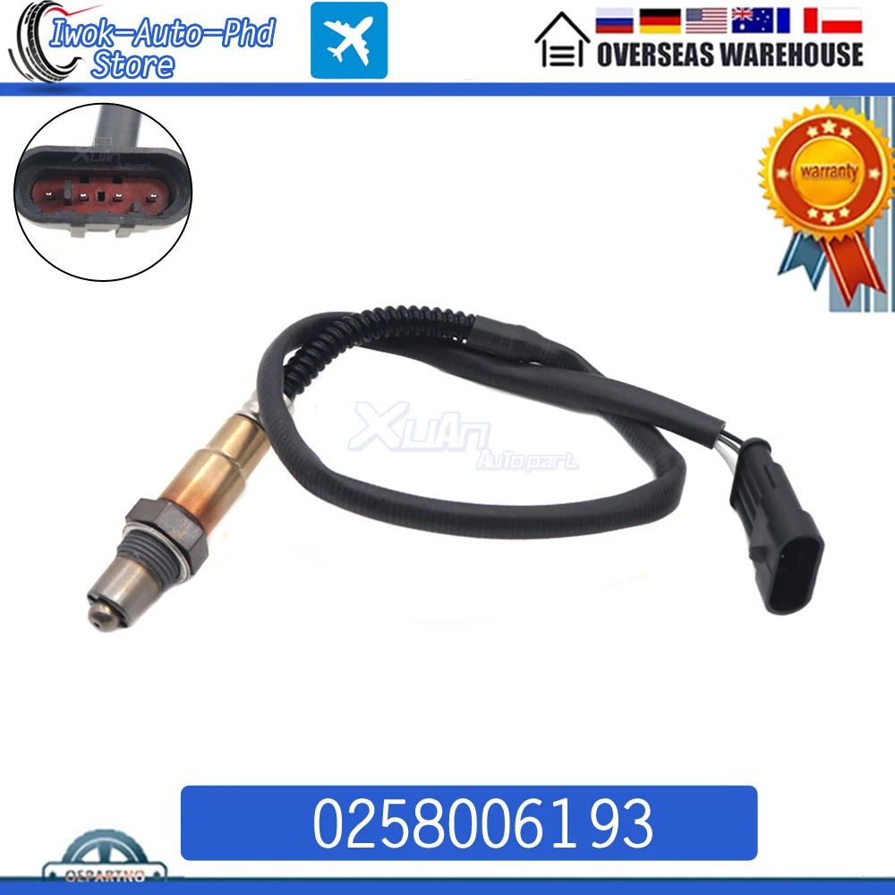 0258006193 Air Fuel Ratio Oxygen O2 Lambda Sensor For ALFA ROMEO FIAT BRAVA BRAVO COUPE MAREA STILO LANCIA KAPPA SW LYBRA