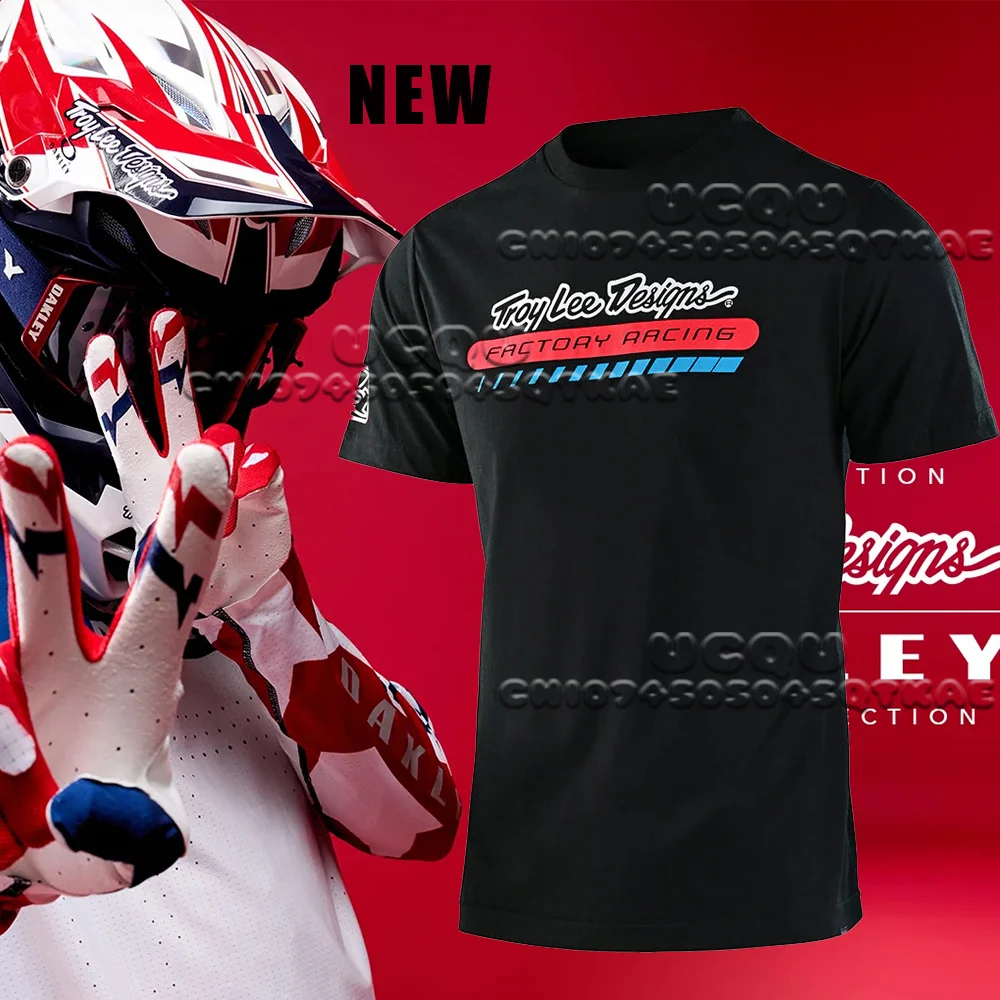 2025 New Motorcycle Riding Suit Short Sleeve Tee TLD Factory Racing T-Shirt Troy Lee Designs Men And Women Motocross Sportswear