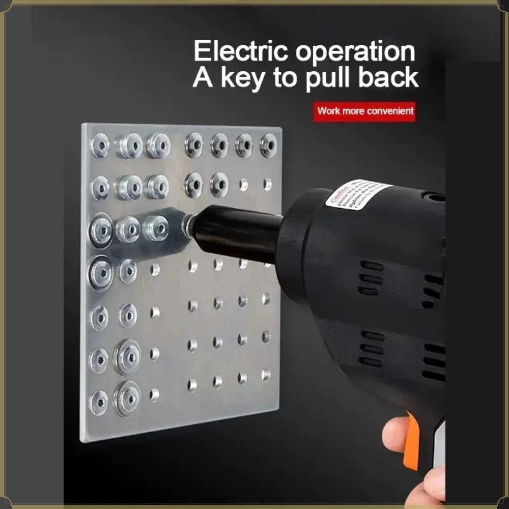 18V Brushless 4-in-1 Rechargeable Electric Rivet Nut Gun Multifunctional Riveting Drill Adapter Tool