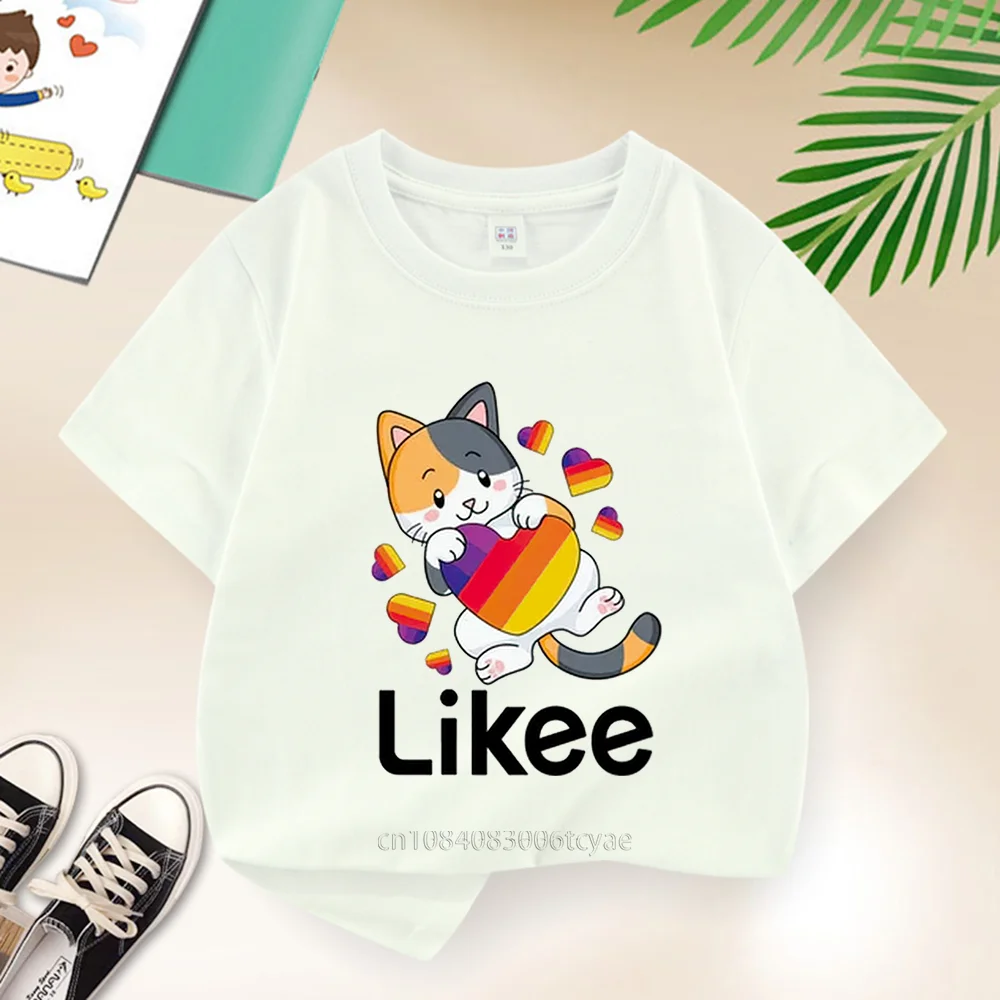 

Summer Cute Kitten Anime T-shirt Kids Summer Clothing Baby Boys Girls Clothing Kids Casual Short Sleeve Joint Brother T-shirt