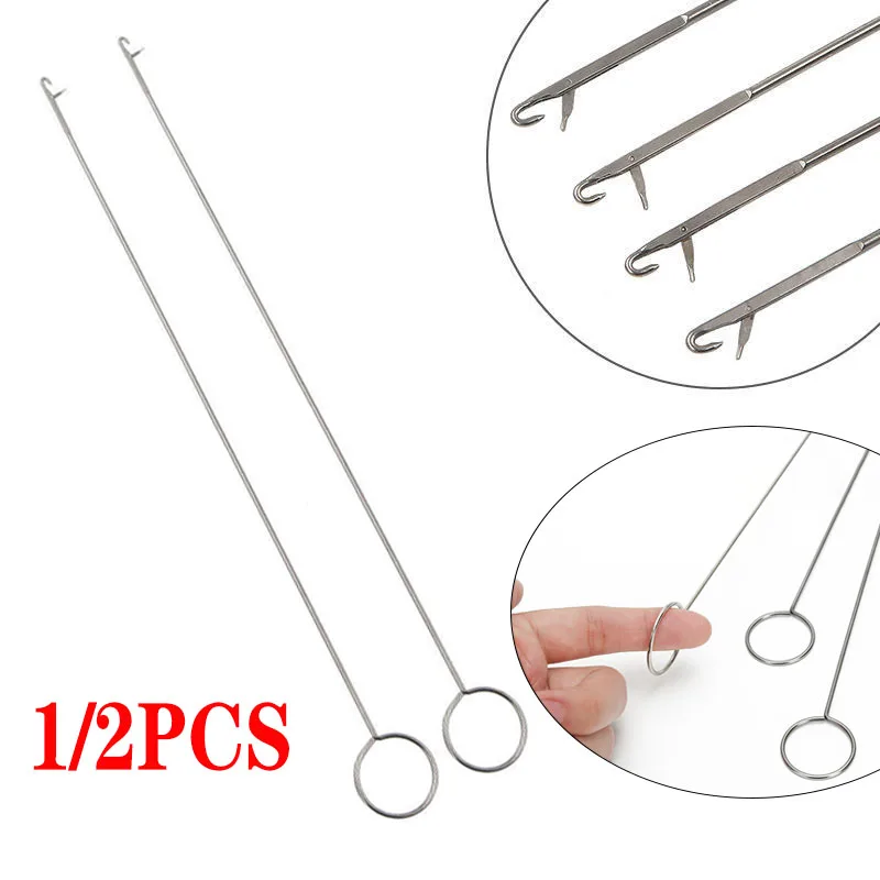 1/2PCS Metal Sewing Crochet Hook Loop Turner Fabric Tubes Strap Belt Strips Handmade DIY Quitling Tool Sewing Accessories