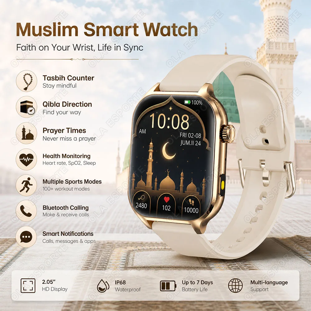 Smart Watch Health Sleep Monitor Bluetooth Call Multiple Exercise Modes 2.05