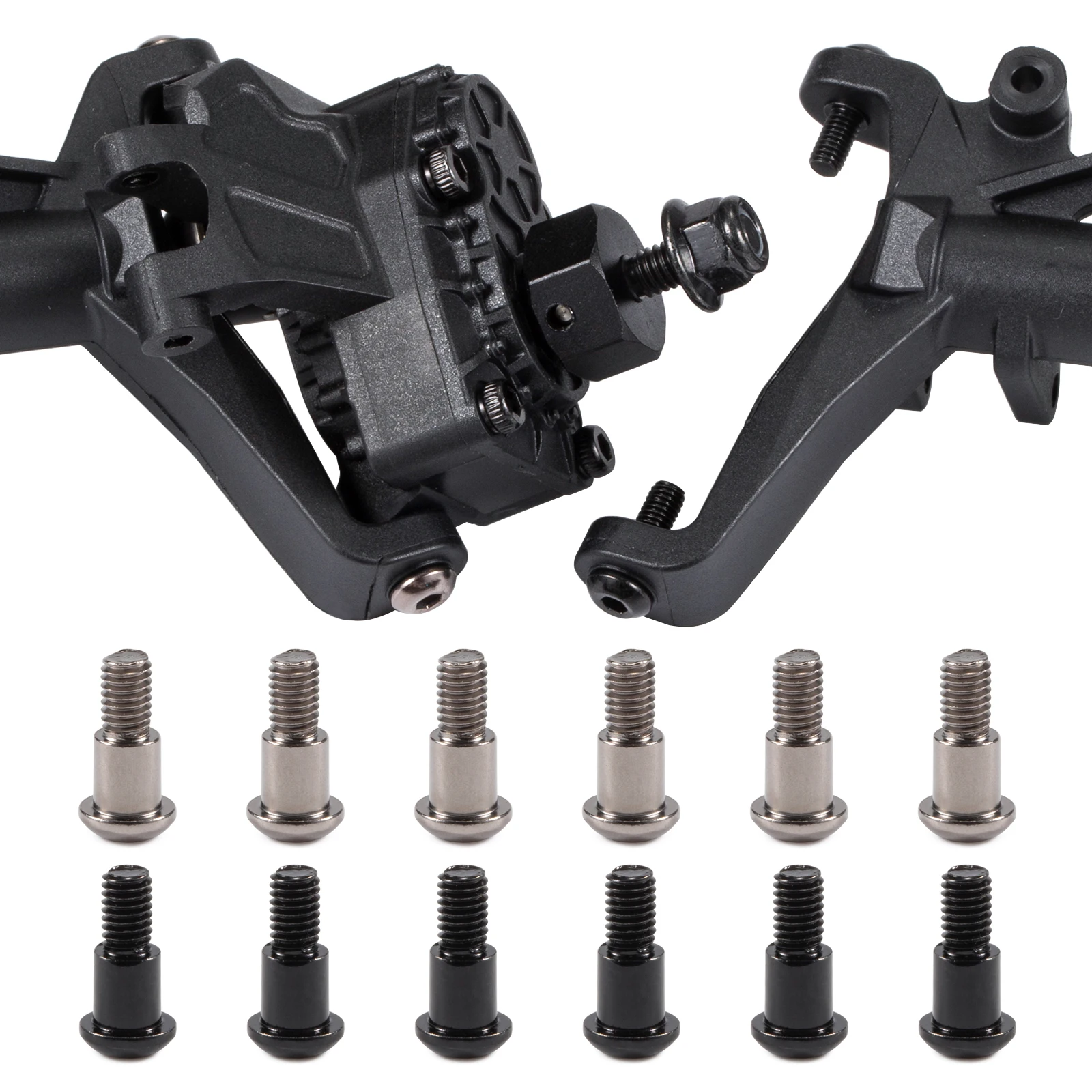 12 Parafusos de Ombro Kingpin M3x4x10mm para Eixo Axial SCX10 AR44 AR45 Capra Vanquish H10 VS4-10 F9 F10 D44