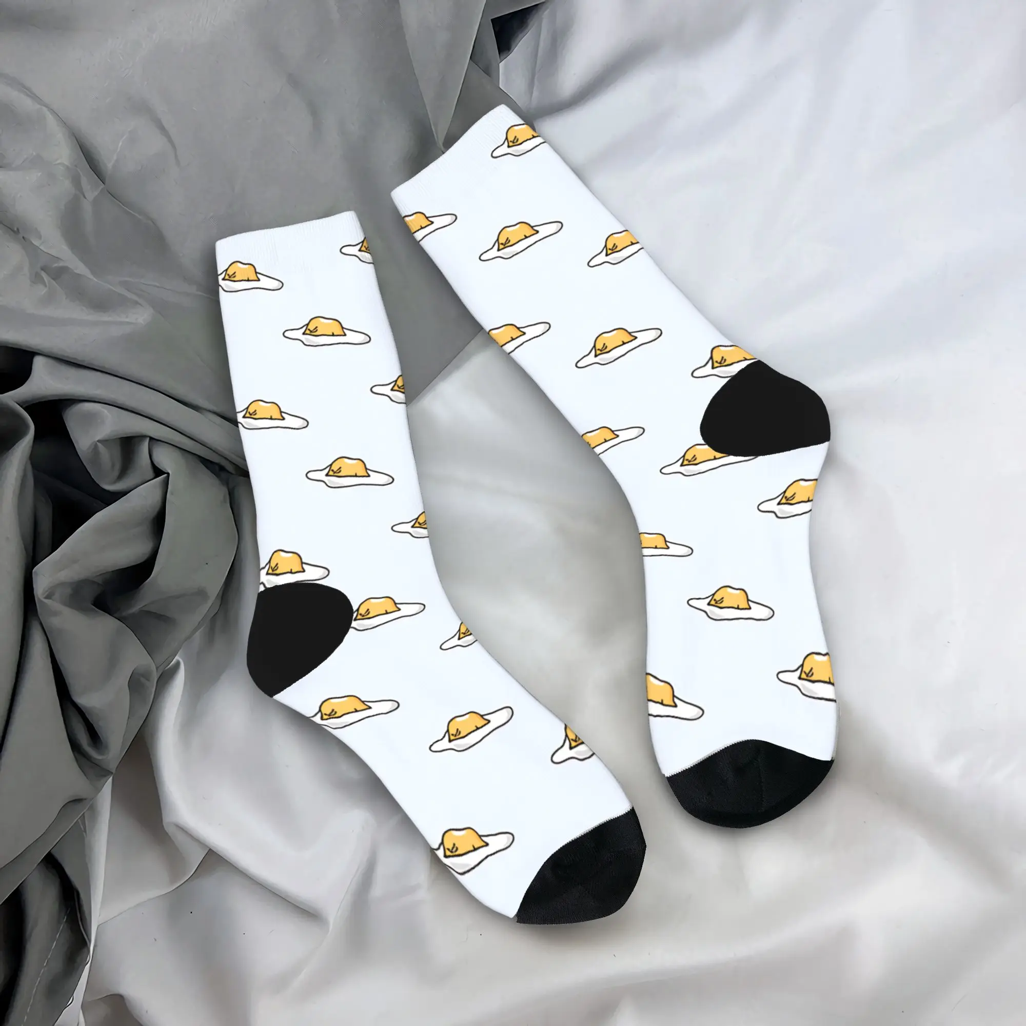

Милые носки Gudetama с желтым яйцом, унисекс, мужские, удобные, в стиле Харадзюку, весенние, для улицы, противоскользящие, на заказ, подарок