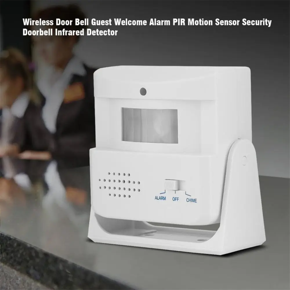 For Shop Entry Durable Wireless PIR Motion Infrared Detector Door Bell Alarm Security Guest Welcome Chime