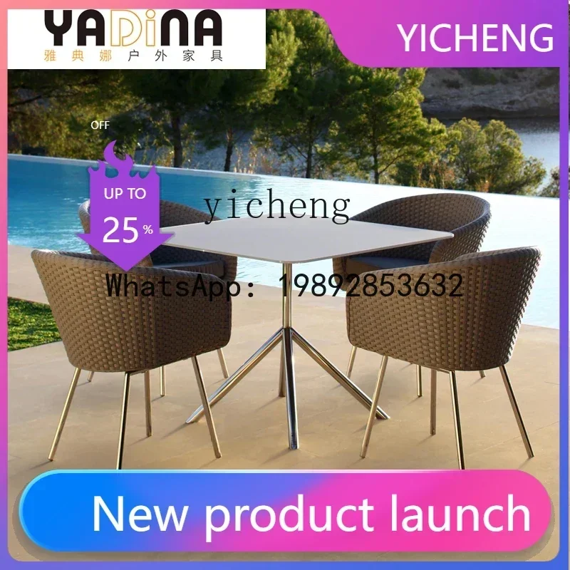 Outdoor Desk-Chair Balcony Courtyard Garden Terrace Outdoor Waterproof and Sun Protection Simple