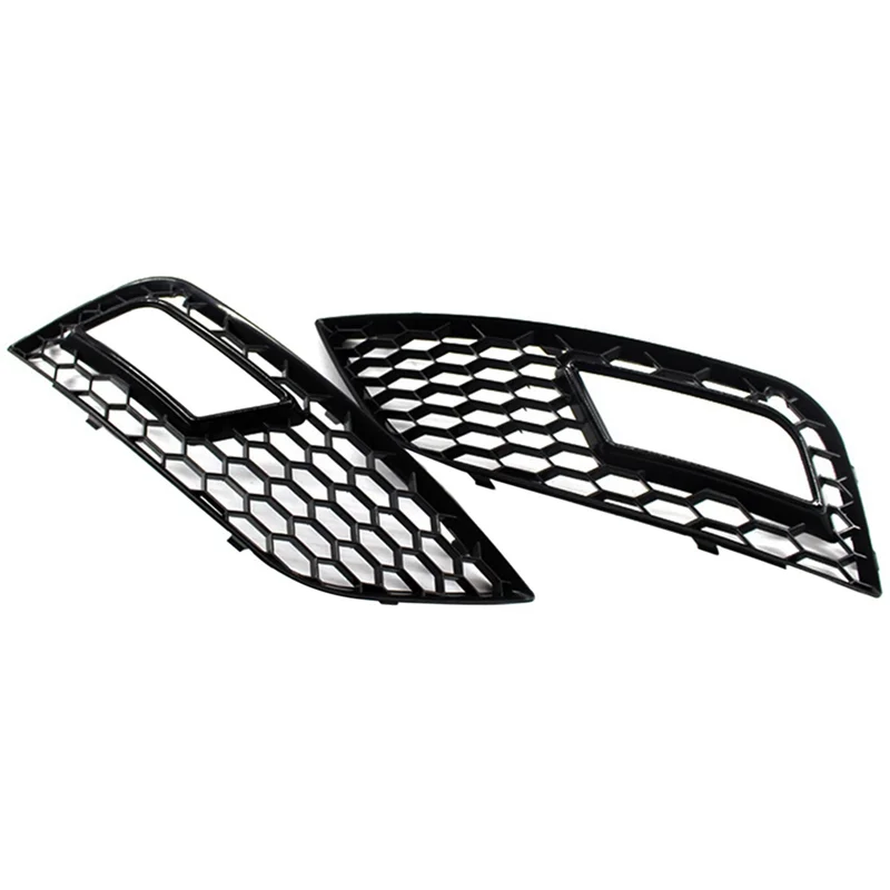 LLCS-السيارات الضباب إطار المصباح شبكة مصبغة الوفير شبكة سفلية مصبغة لاستبدال A4L B9 2013-2015 8K0807681K 8K0807682K #5