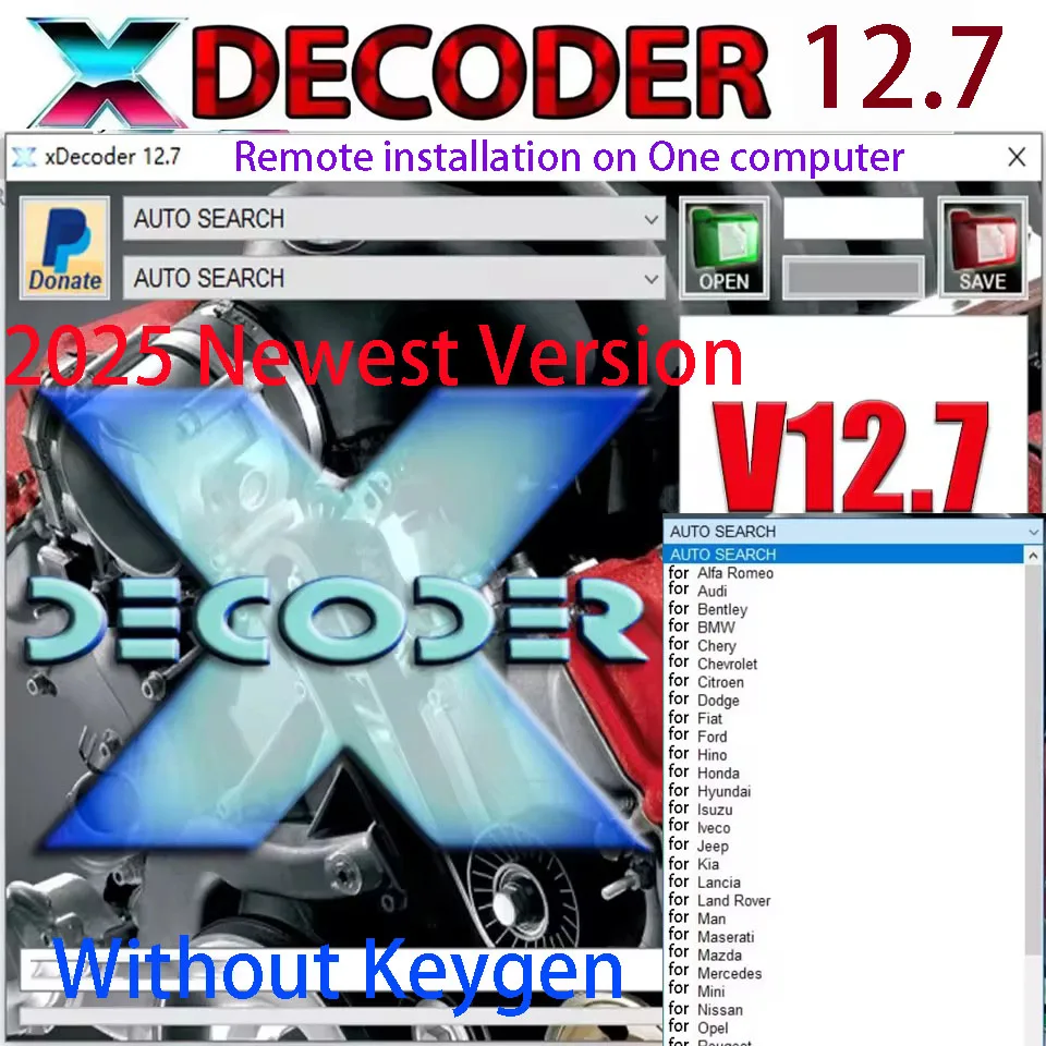 New XDecoder 12.7 License Full Activated XDECODER DTC OFF Delete Support Multi-Brand Vehicles for EDC16 EDC17 No Keygen