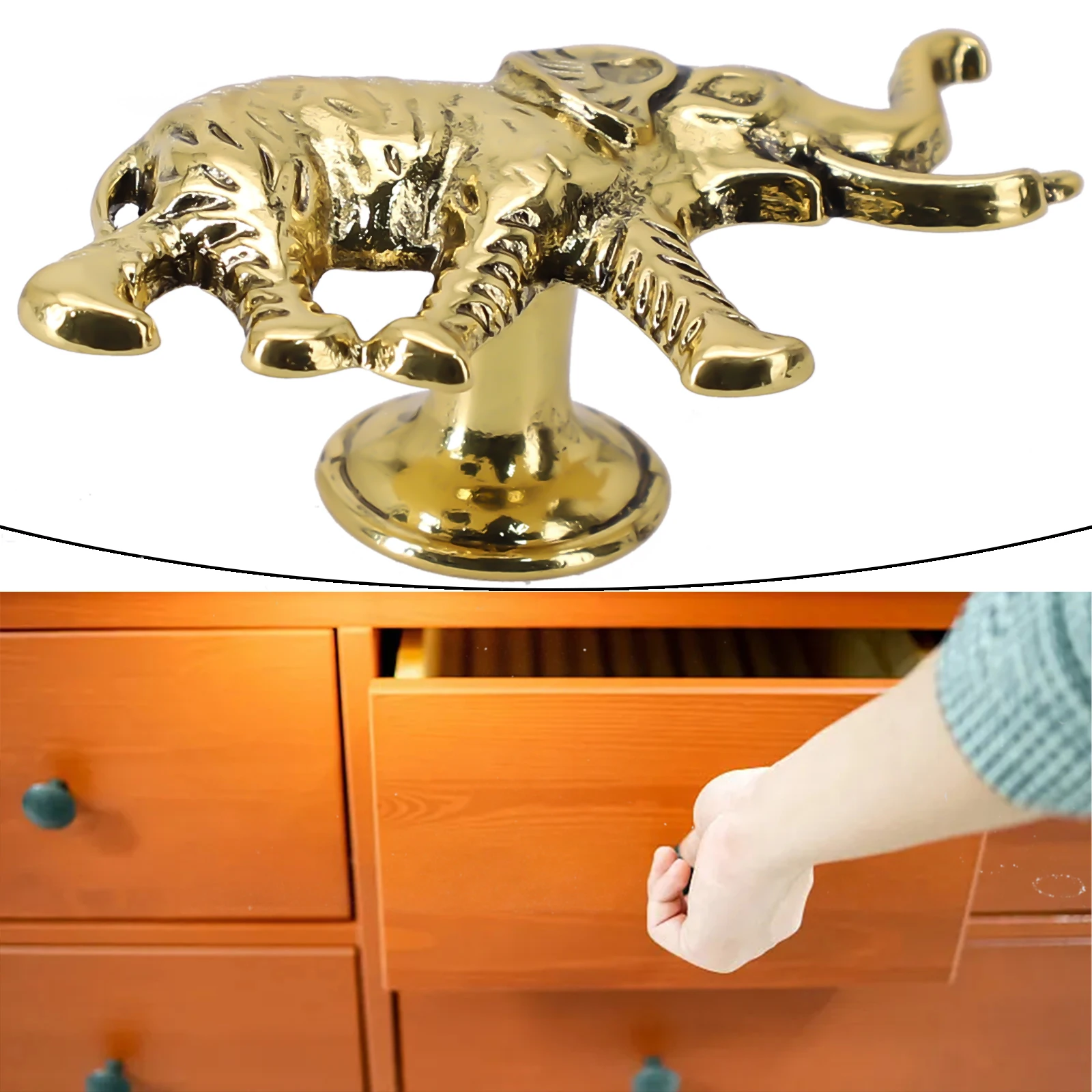 Elephant Shape Brass Furniture Knobs Pineapple Design Cabinet Handles Add a Touch of Sophistication to Your Home Decor