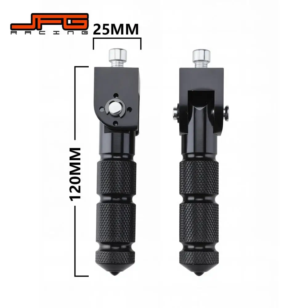 Ebike CNC Footpegs Rear Passenger Foldable Foot Pegs Footrests M8 For Ridstar Q20 E-Bikes Electric Dirt Bike Durable