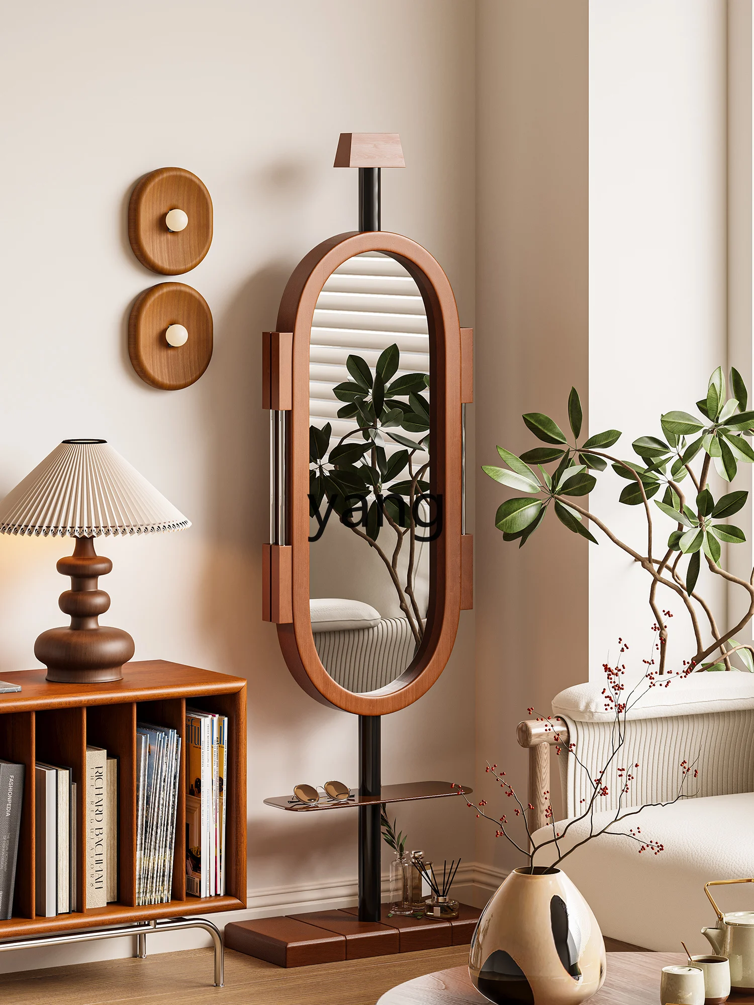 CX Simple Full-Length Mirror Home Designer Bedroom Dressing Mirror Multi-Functional Integrated Storage Rack