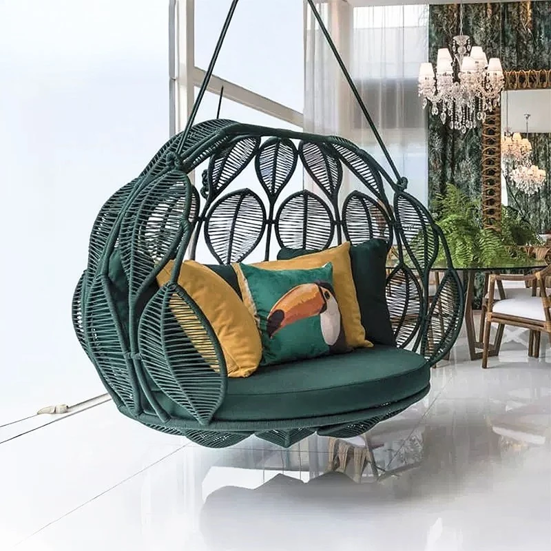 

Outdoor Sofa Outdoor Courtyard Leisure Balcony Terrace Overhead Floor Single Double Hanging Basket Swing Rattan Hanging Chair