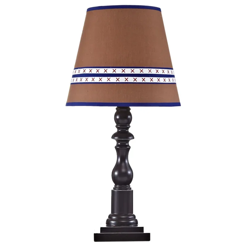 British Garden personality decoration desk lamp boy bedroom bedside lamp European retro LED fashion fabric table lamp image 2