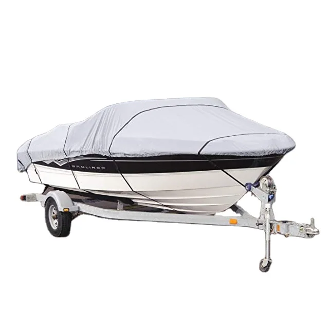 

900D Heavy Duty Marine Grade Canvas Waterproof Boat Cover 14-16ft Cover For Bass Boat Fishing Boat