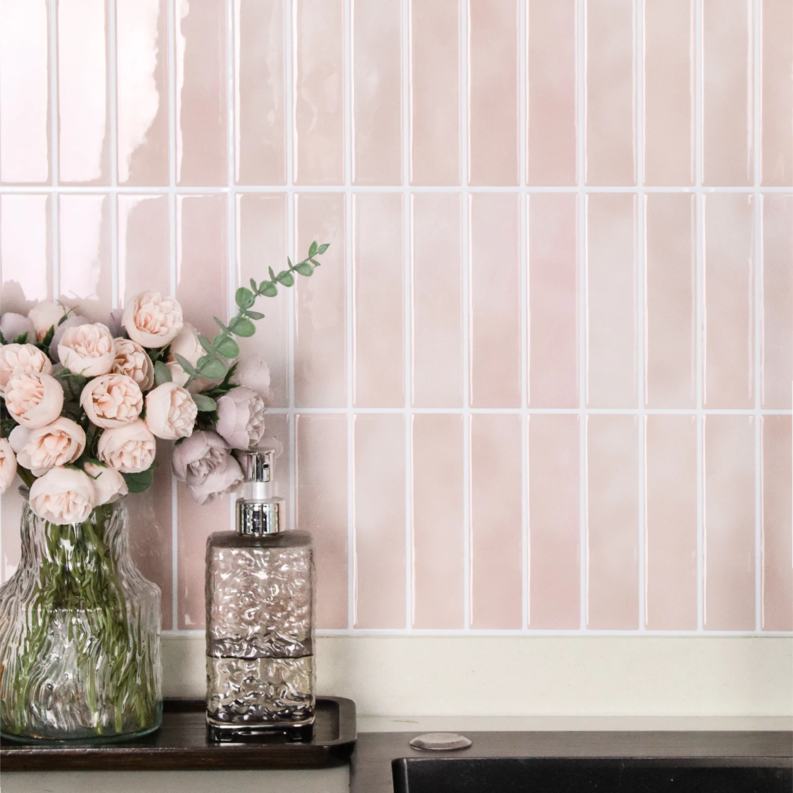 10pcs 3d Peel and Stick Tiles, Self-adhesive Wall Panel Tile Stickers Waterproof Oil-proof and Removable Viny Wallpaper for Home