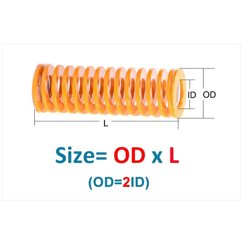 Yellow Spiral Stamping Compression Mould Die Spring Small load Die Mold Springs Compression Spring Outer Diameter 6-30mm