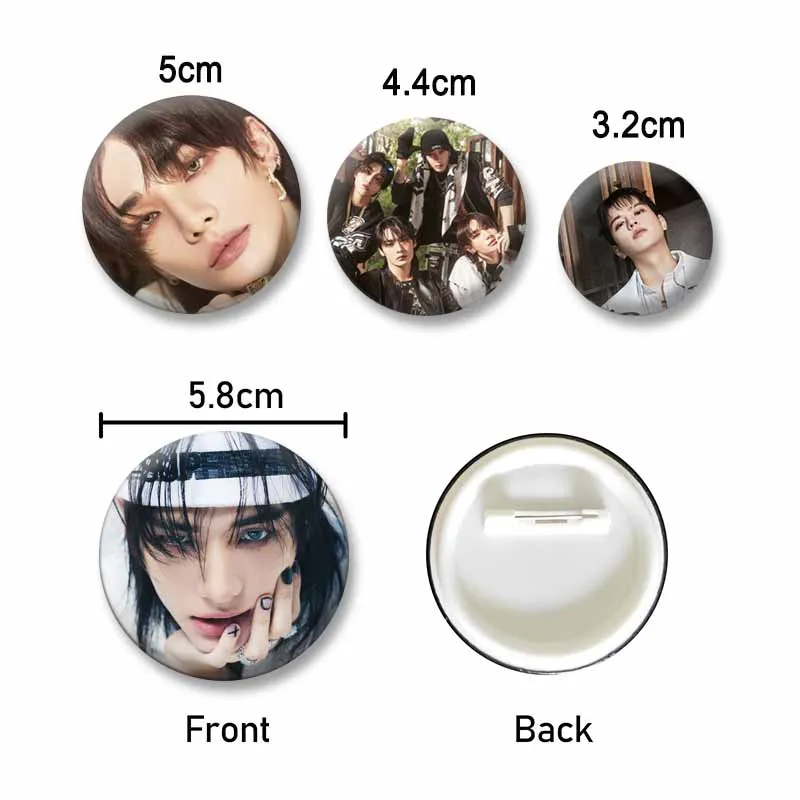 Kpop Boys Band SK Coin Badge on Bag Clothing Hat Accessories Creativity Idol Felix Bang Chan Lapel Pin Jewelry Brooch Fans Gift