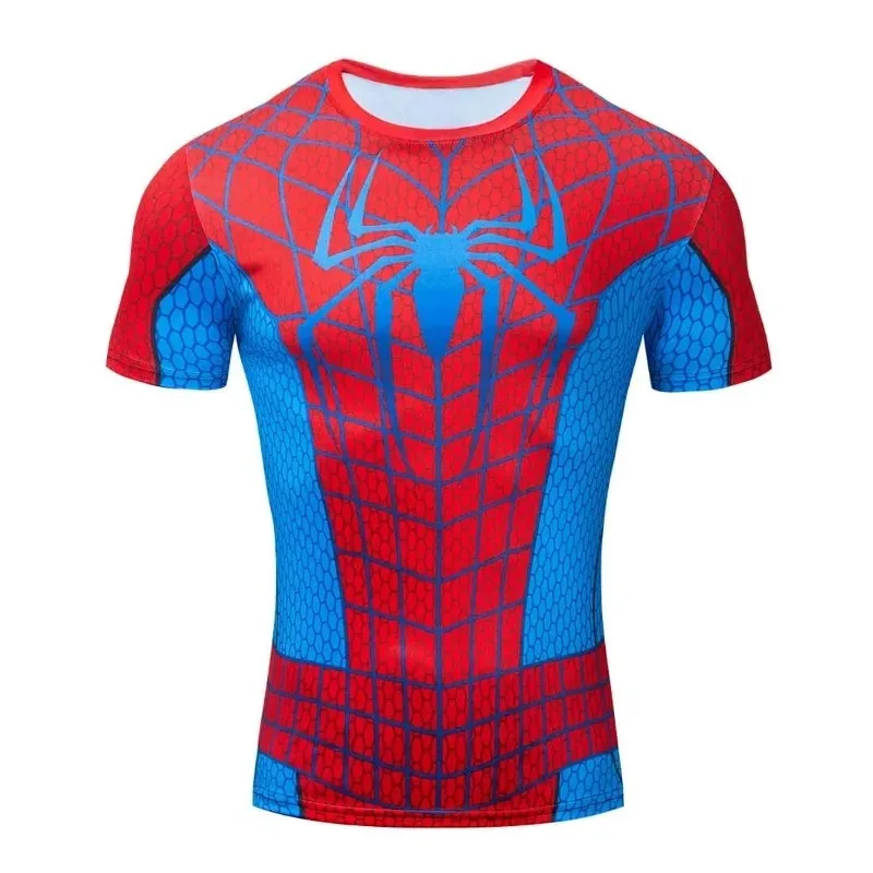 Camiseta de compresión de secado rápido Marvel Spider-Man PS4 3D para hombres y mujeres, camiseta de superhéroe para gimnasio, ropa deportiva de moda de verano