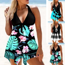 2023 New Summer Women's Regular Tankini Beach Set Monokini Swimwear Swimwear Two Piece Swimwear Fashion Print Tankin