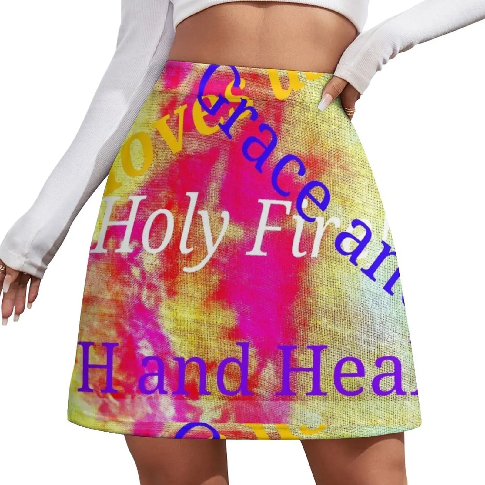 Holy Fire (Jesus Loves Us). Mini Skirt women's clothing summer 2024 novelties summer clothes