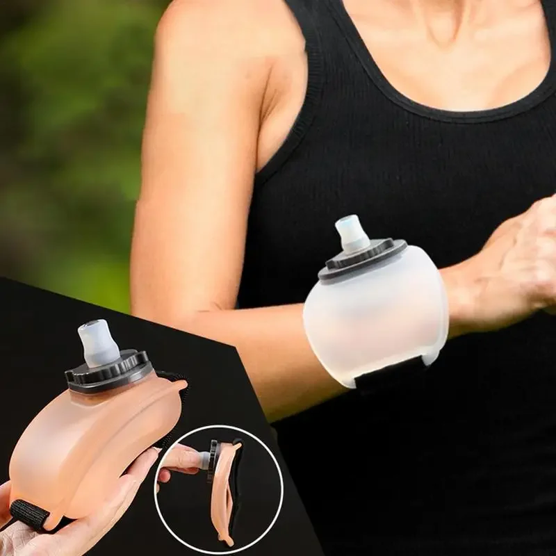 

Sports Wrist Wearable Hands-free Silicone Water Bottle Leakproof Running Water Bottles For Runners Must Have Running Accessory