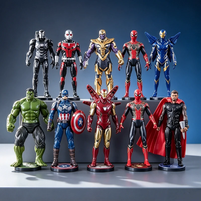ZD toy Deadpool Ganglang set venom Spider-Man 19194 inch -10 sets of hand-made model desktop decorative ornaments variety