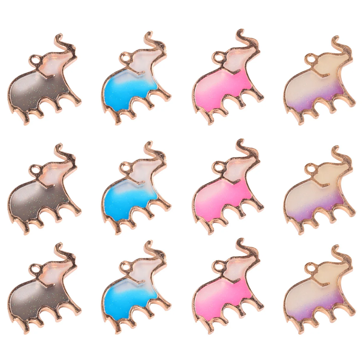 

40Pcs Elephant Pendant Alloy DIY Jewelry Charm Creative Necklace Bracelet Earring Parts Lucky Accessories Elephant Pendant