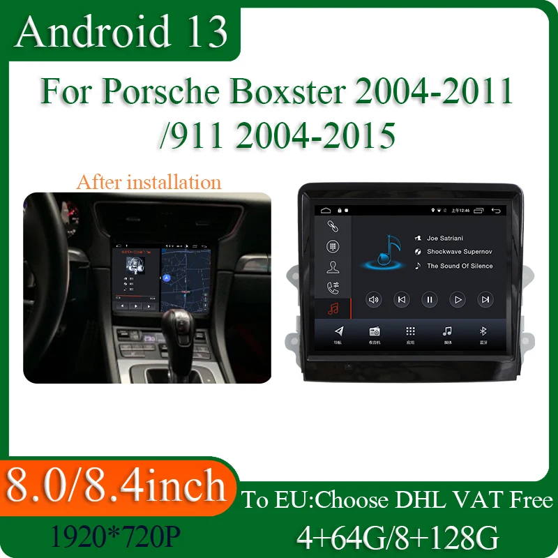 

Android 13 For Porsche Boxster 2004-2011 Carplay Auto Car Multimedia Player Radio Navigation With IPS HD Screen Car play 4G