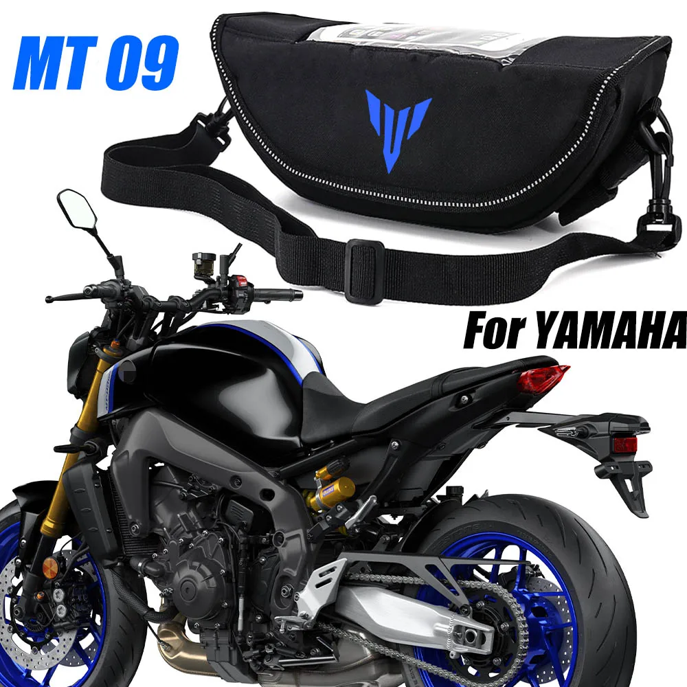 Tas penyimpanan setang sepeda motor, tas penyimpanan setang tahan air dan debu, aksesori sepeda motor untuk YAMAHA MT-09 yamaha mt09 mt 09