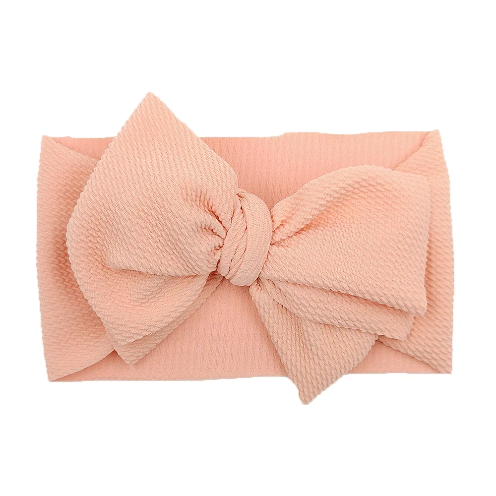 Solid Baby Headband Adjustable Big Bowknot Hair Band Oversize Turban Newborn Headwear For Baby Girls Fashion Hair Accessories