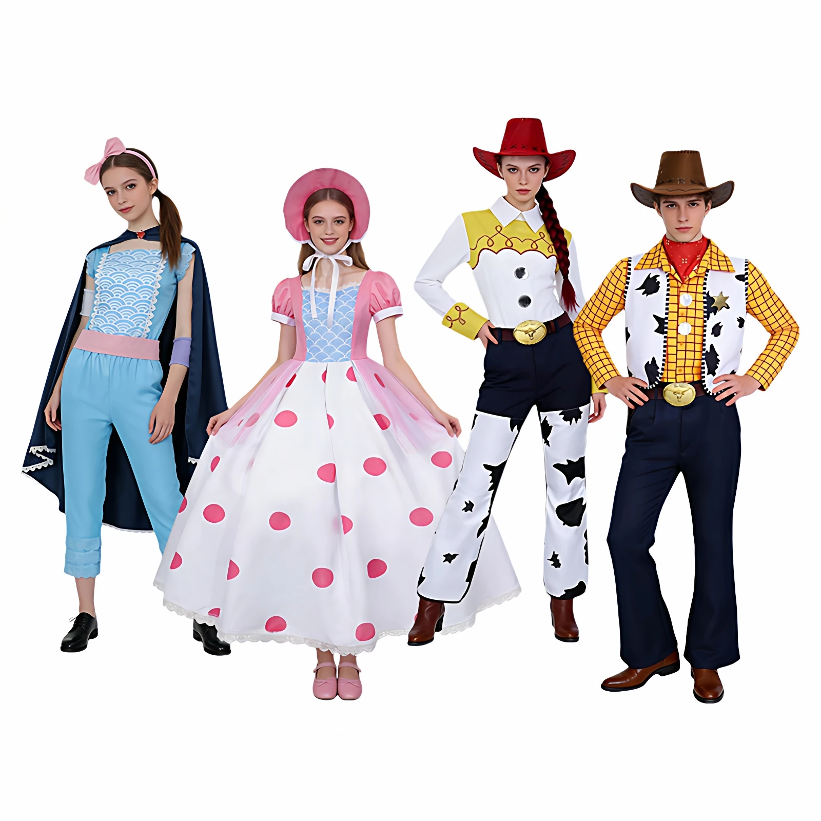 

Toy Story Woody Halloween Stage Performance Costume Women's Version Shepheard Girl Outfit Polyester Material No Brand Registered