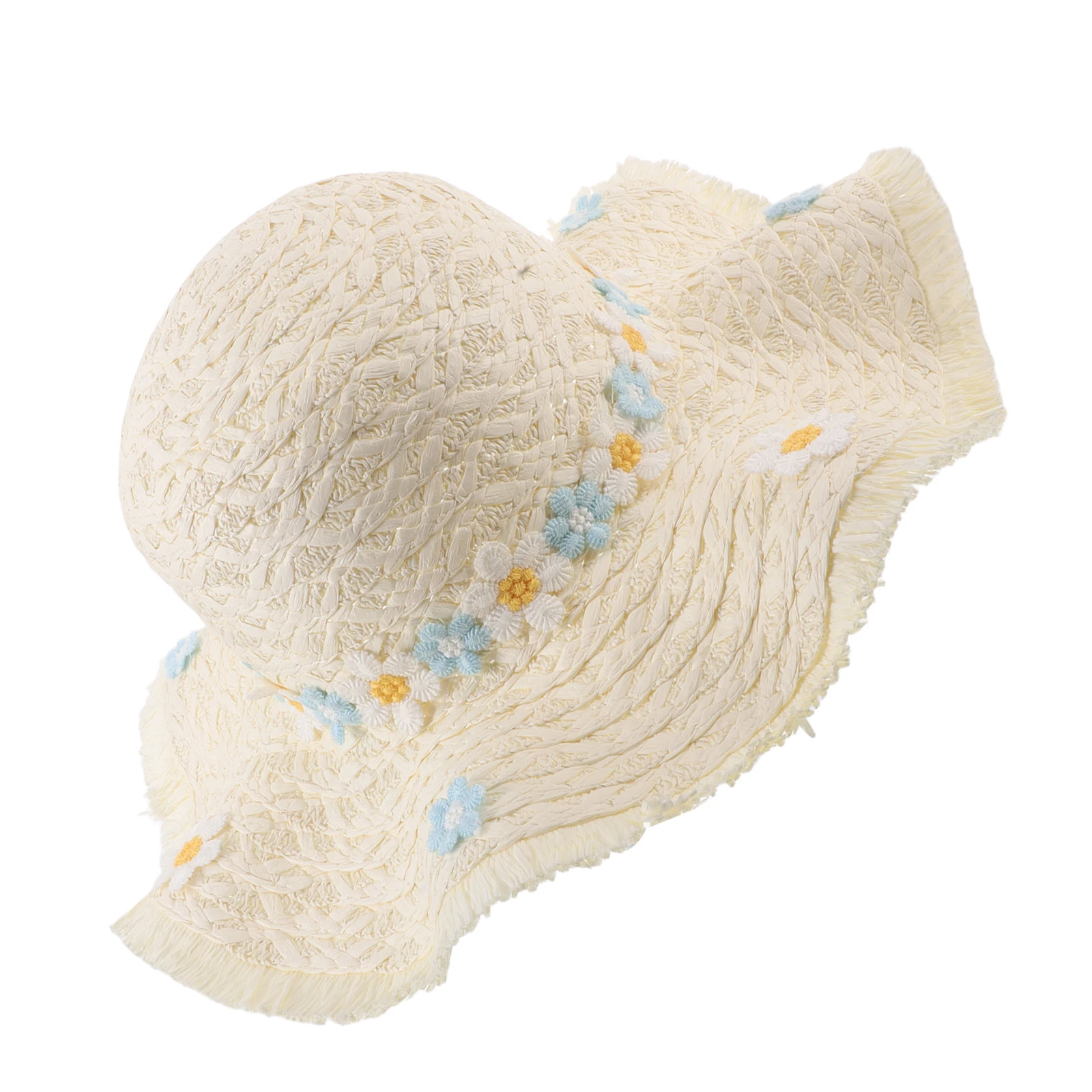 

Braided Straw Hat Brim Beach for Women Large Sun Woven Oversize Women's Outdoor Wide Hand