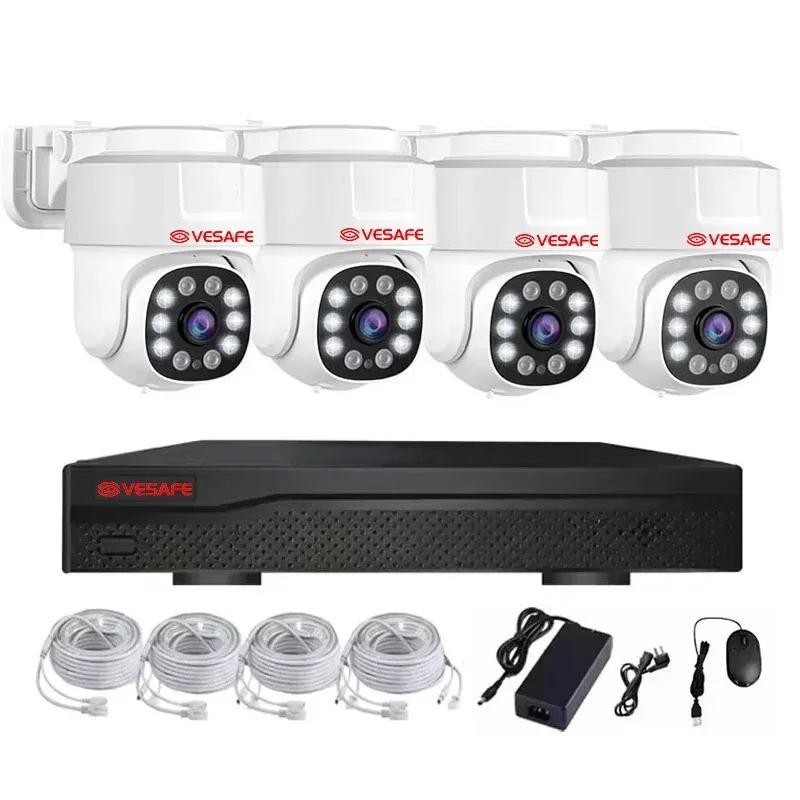 

VESAFE Security Camera System 4K 8MP 5mp Cctv Ip Poe NVR Home 4 Channel 8ch Security Surveillance Camera System