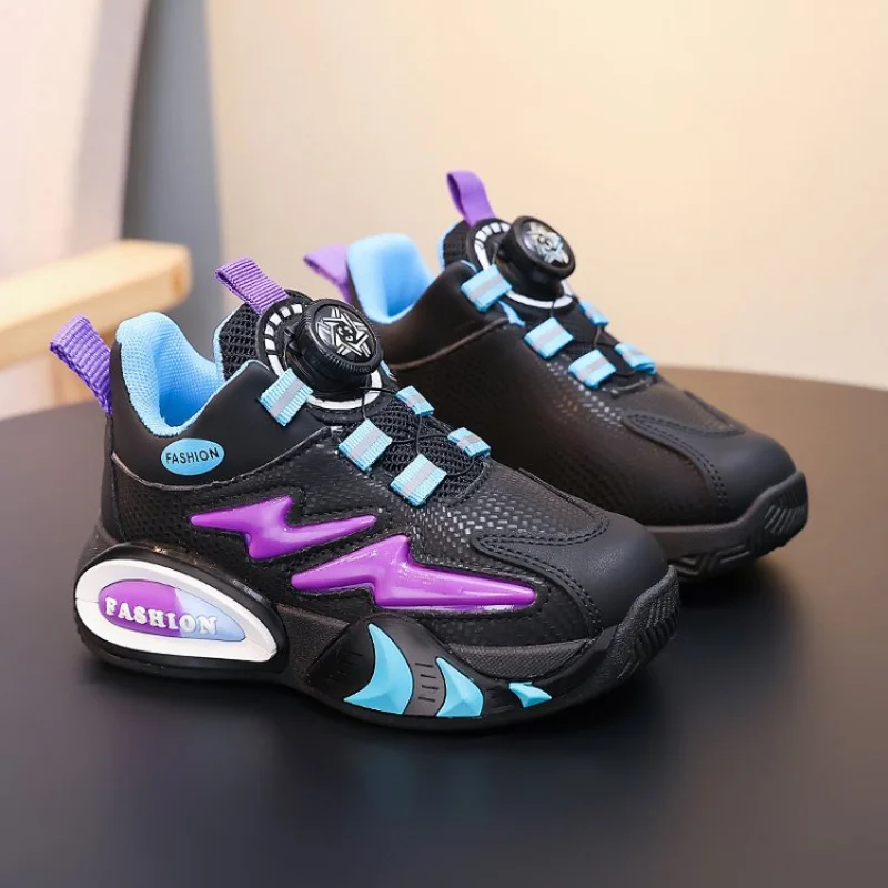

Модные детские кроссовки 2026 года из искусственной кожи, водонепроницаемые, спортивная обувь для детей, с противоскользящей подошвой и поддержкой лодыжки, кроссовки для бега для мальчиков и девочек.