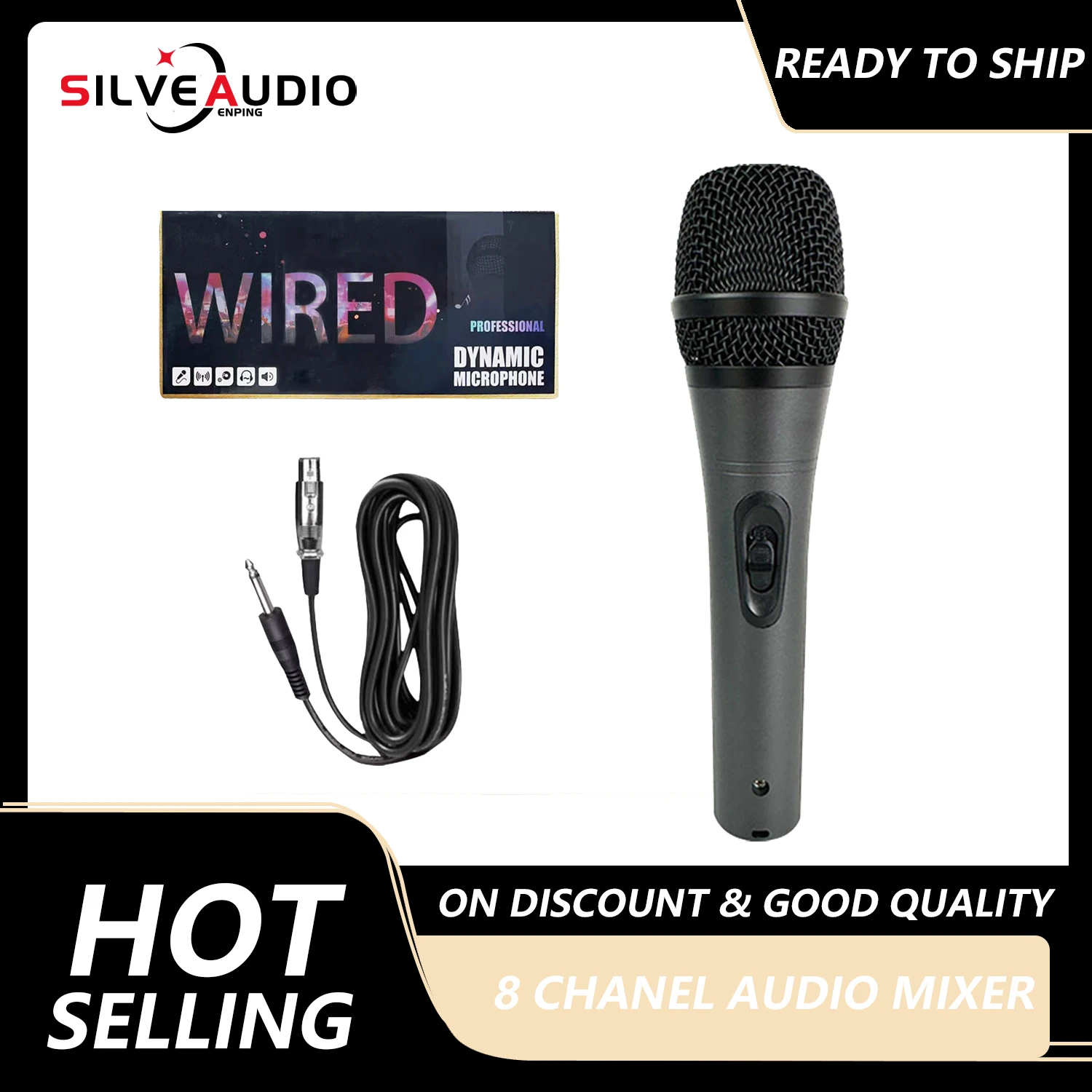 

Recordio Wired microphone, dynamic microphone, home KTV, karaoke, conference GAM-AT600 microphone