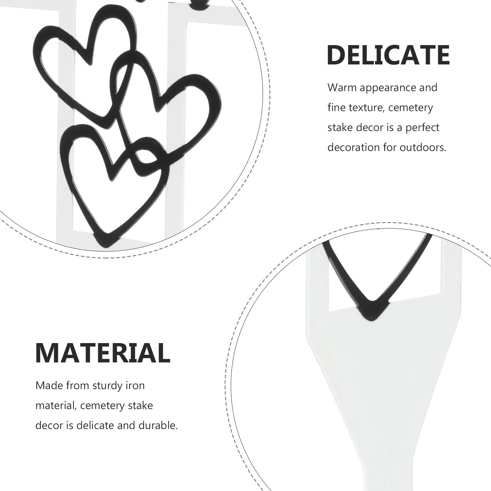 

Cemetery Cross Stake Metal Grave Marker for Dad Durable Iron Easy to Use Ground Decoration for Gardens Yards Insert Stake