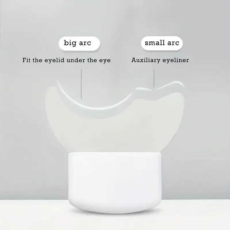 Herramienta auxiliar de maquillaje de ojos de silicona: rímel/sombra/delineador de ojos multifuncional, reutilizable, adecuada para maquillaje de ojos para principiantes