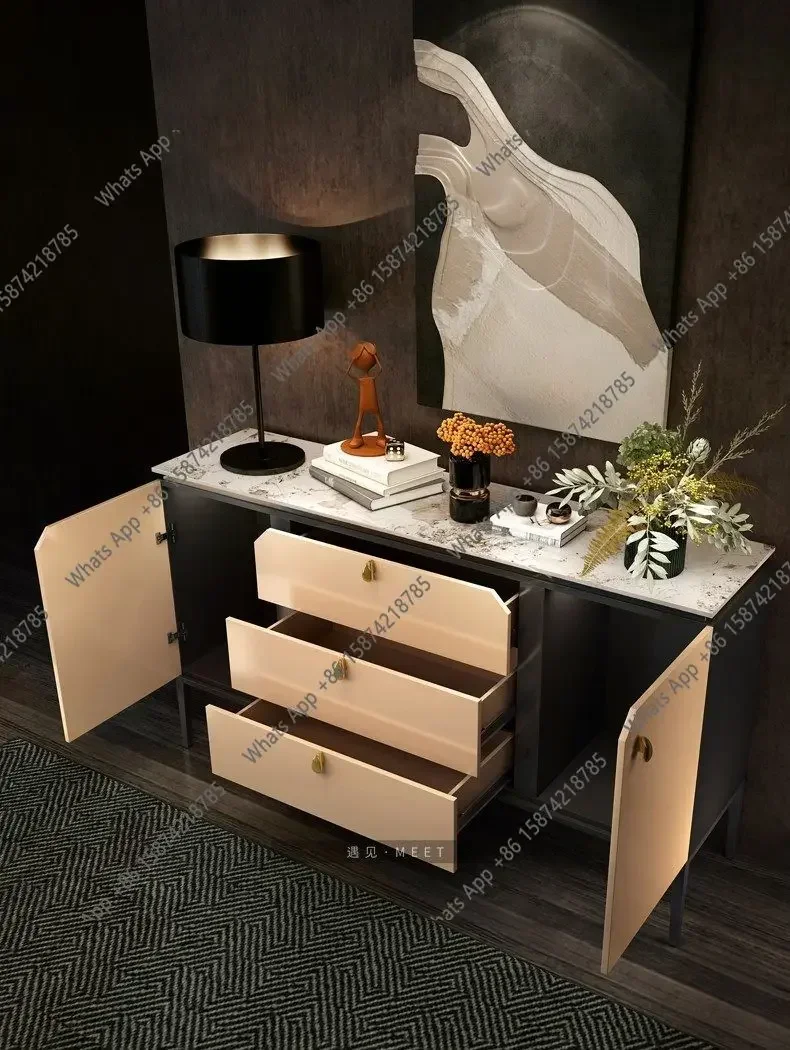 

Тумба для прихожей в итальянском стиле N40, приставной шкаф для столовой, элитный шкаф для хранения для виллы, дизайнерская модель для гостиной на заказ