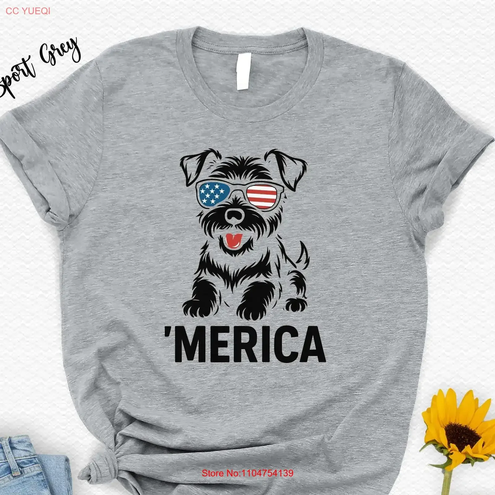 4th Of July Miniature Schnauzer T Shirt Patriotic Dog Fourth Mom Memorial Day Merica vintage Washed Soft Unisex streetwear