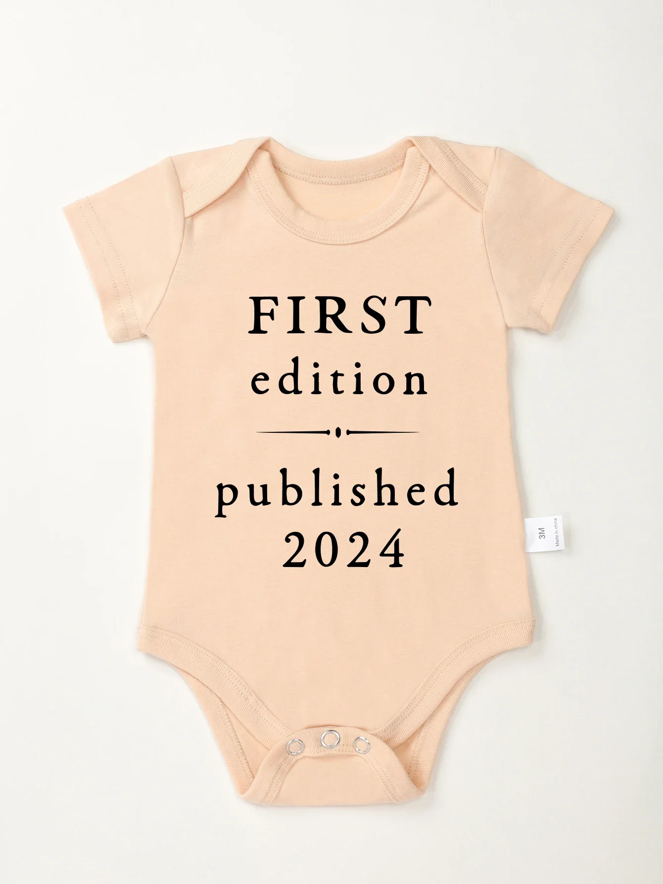 

Funny Creative Newborn Clothes First Edition Published 2024 Baby Boy and Girl Bodysuit Cozy Crew Neck Cotton Infant Onesies