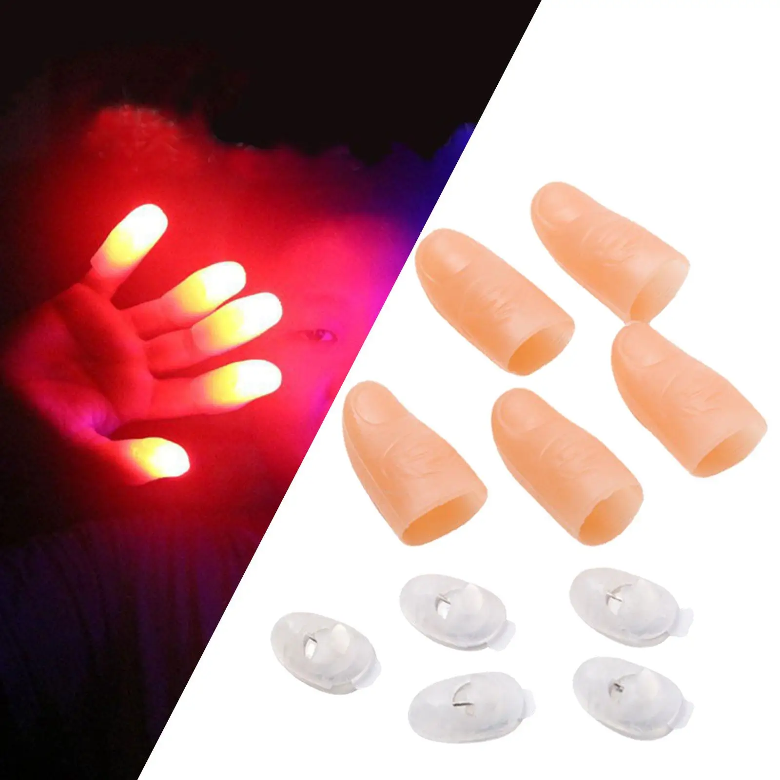 5Pcs Finger Thumbs Light Party Performace Show Lamp Street LED Finger Lights