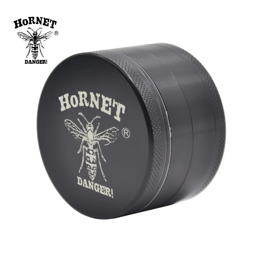 Hornet Hard Plated 60MM 4 Layers Portable Zinc Alloy herb Grinder With Sharp Diamond Teeth Grinder Spice Crusher Hand Crank